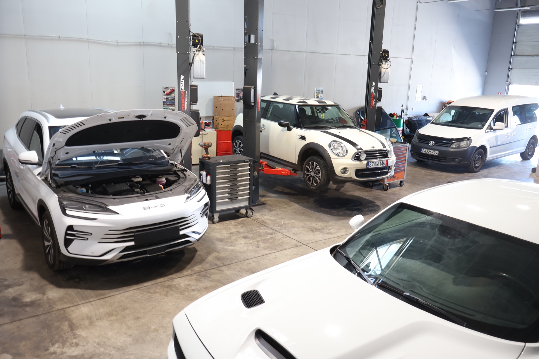 Servis merkezi araç kabul alanı